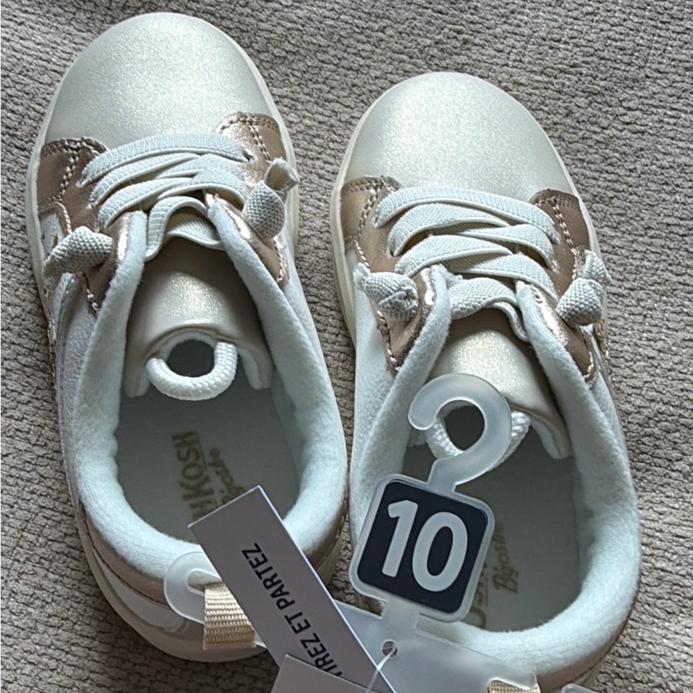 OshKosh B'gosh Cream and Tan Kids' Sneakers